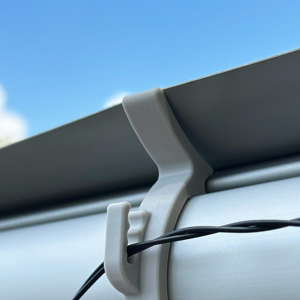 Set Kombi Regenrinnen Haken für außen WIGO Rolli, Dekohaken für Lichterketten