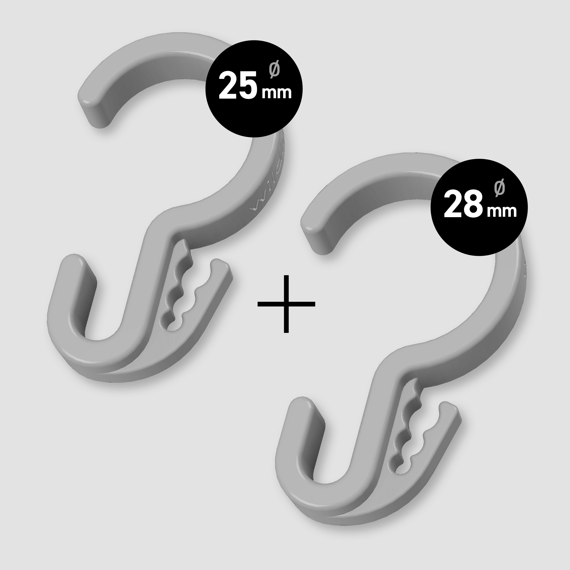 Set Dachhaken für 25+28mm Teleskop-Dachstangen, Vorzelt/Markise