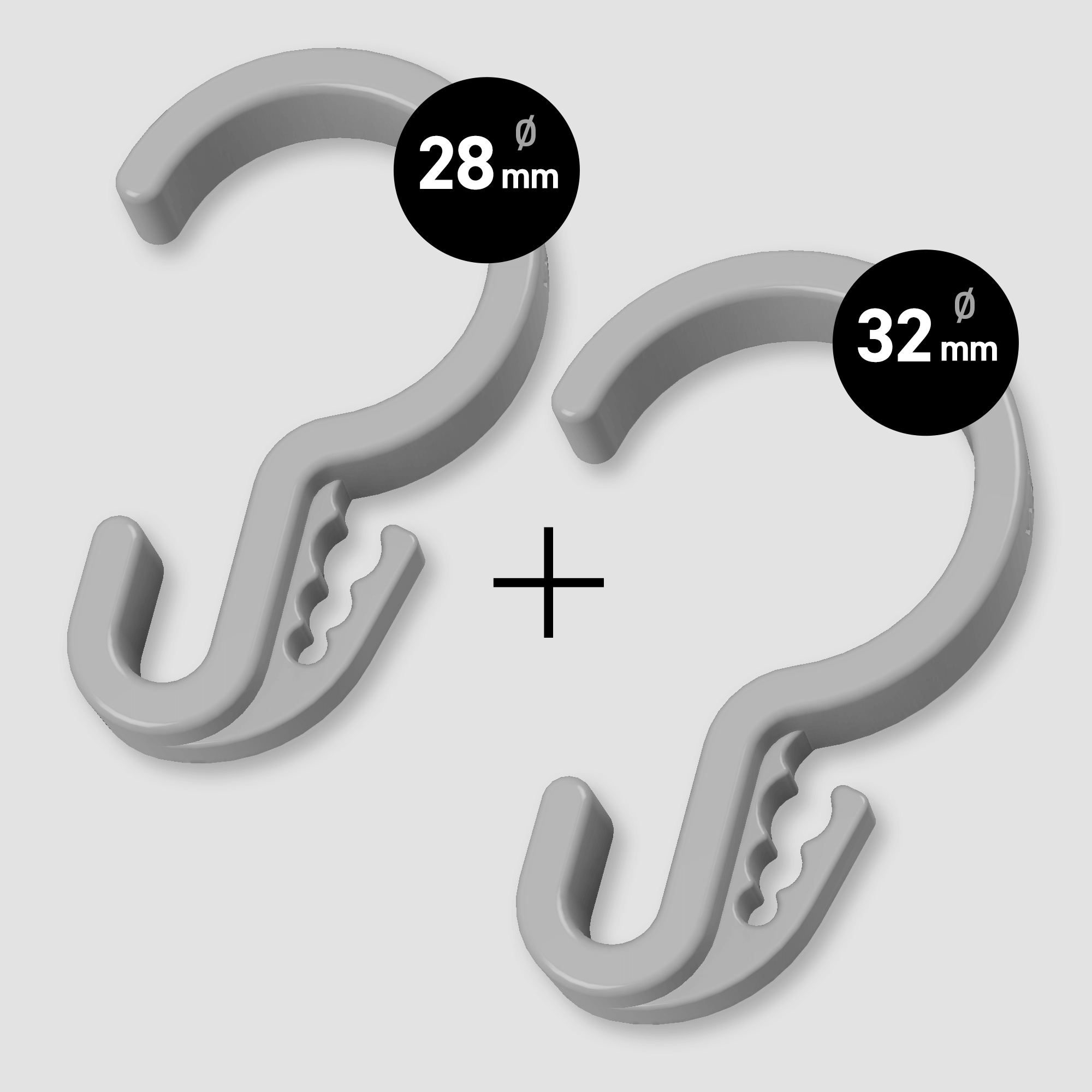 markise curve Set Dachhaken 28mm + 32mm für Teleskop-Dachstangen, Vorzelt/Markise