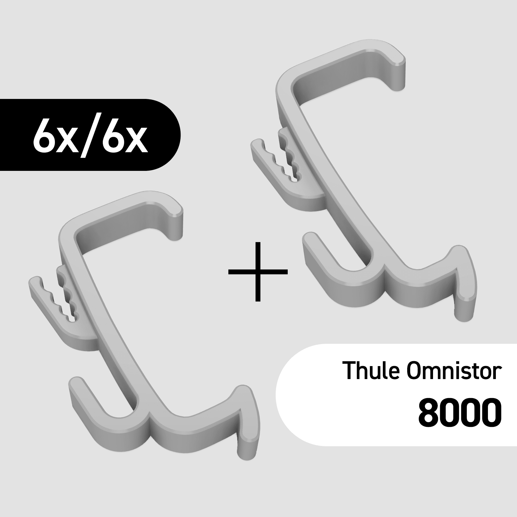 Clip-Haken Thule Omnistor 8000 – 12er Set Dachhaken für Gelenkarm