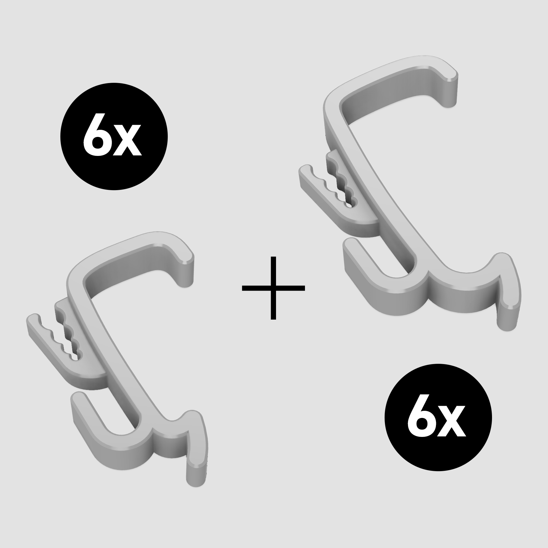 12er Set Clip-Haken für Gelenkarm Thule Omnistor 5200/6300 Markise Dachhaken
