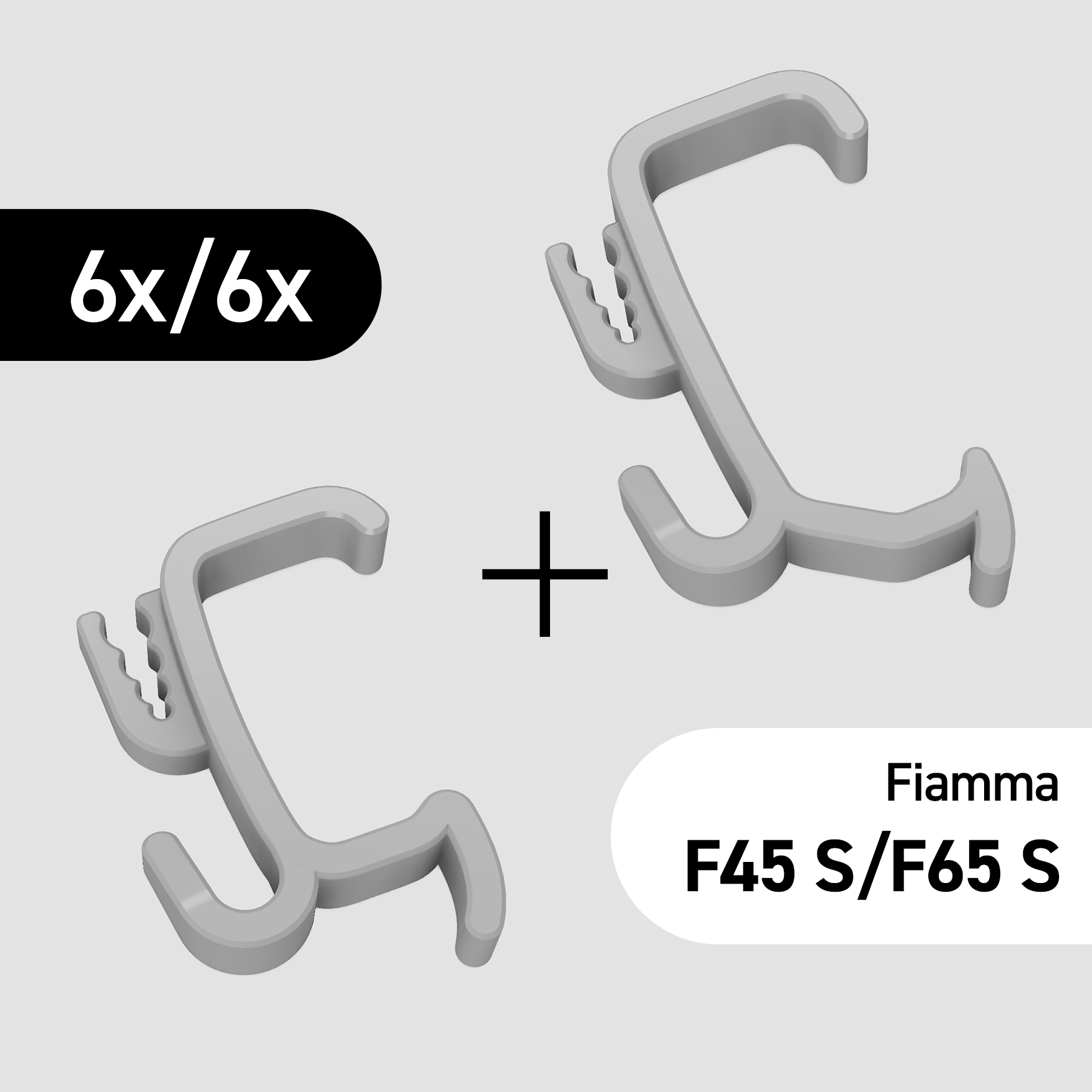 12er Set Clip-Haken für Gelenkarm Fiamma F45 S / F65 S Markise Dachhaken
