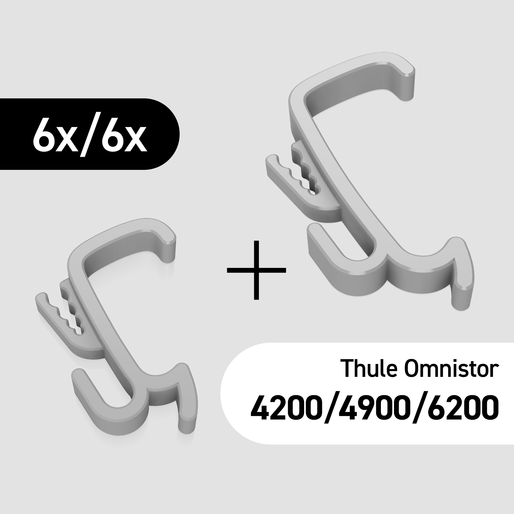 12er Set Clip-Haken für Gelenkarm Thule Omnistor 4200/4900/6200 Markise Dachhaken