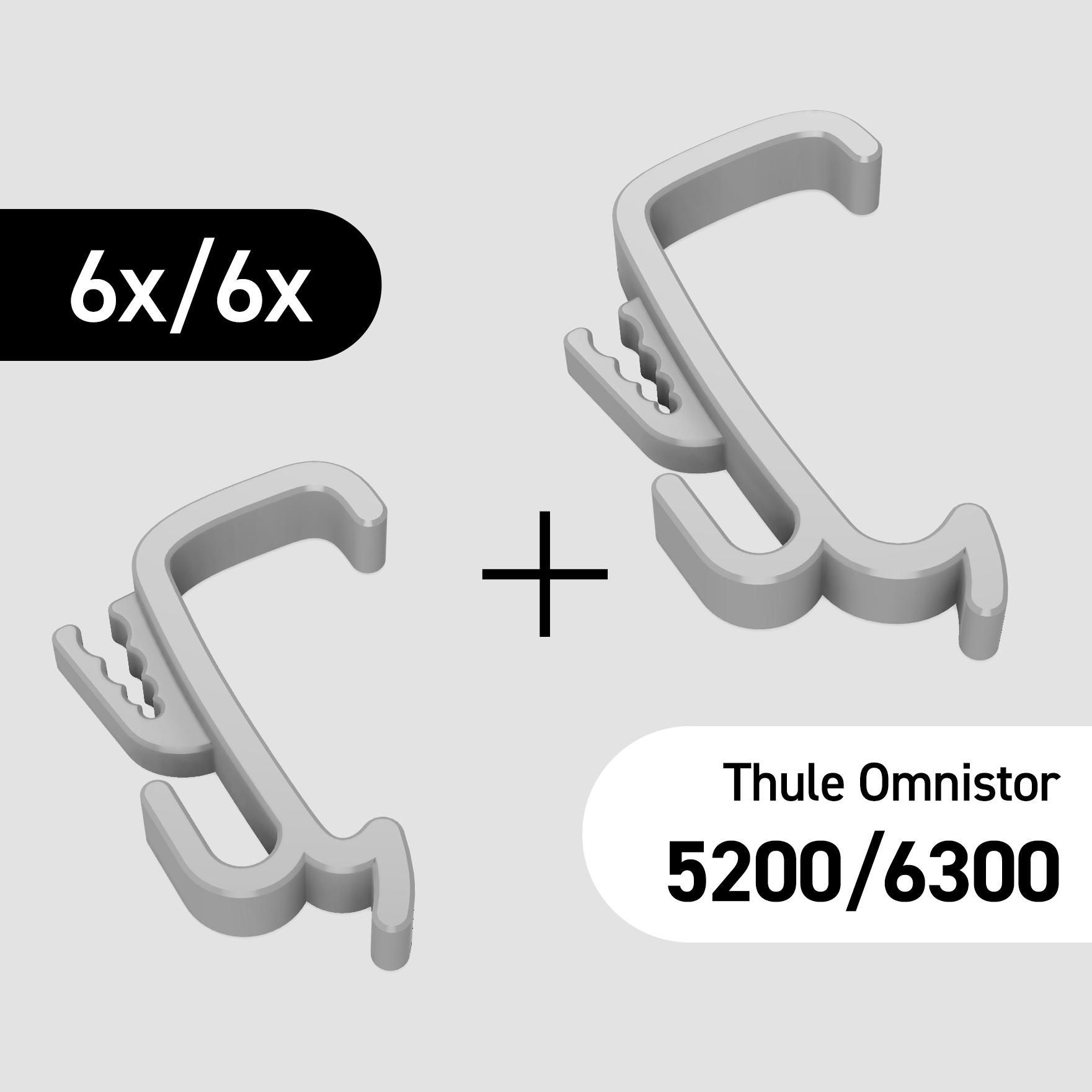 12er Set Clip-Haken für Gelenkarm Thule Omnistor 5200/6300 Markise Dachhaken